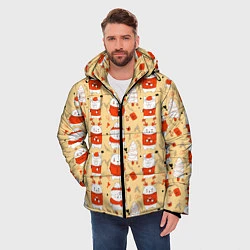 Куртка зимняя мужская New year bears, цвет: 3D-светло-серый — фото 2