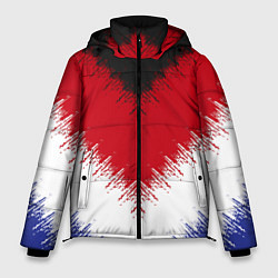 Куртка зимняя мужская Разноцветные полосы, цвет: 3D-красный