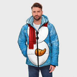 Куртка зимняя мужская Снеговик затейник, цвет: 3D-светло-серый — фото 2