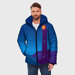Куртка зимняя мужская Маяк в ночи, цвет: 3D-красный — фото 2