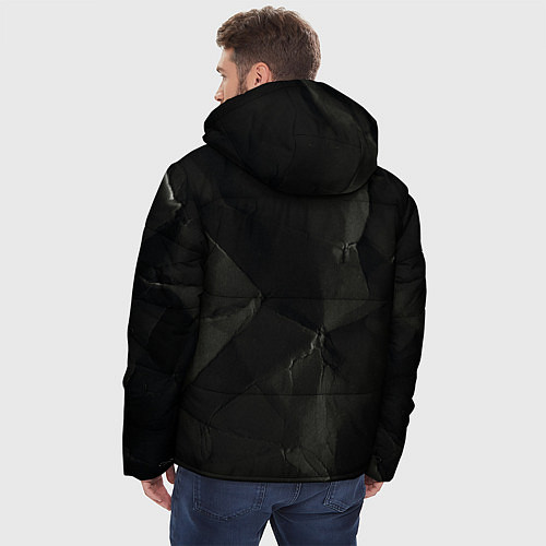 Мужская зимняя куртка Эффект мятой бумаги / 3D-Светло-серый – фото 4
