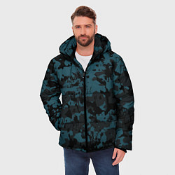 Куртка зимняя мужская Тёмно-синий камуфляж, цвет: 3D-черный — фото 2