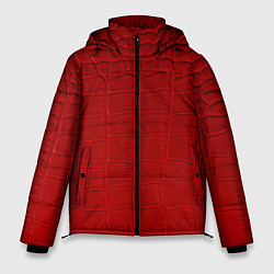 Куртка зимняя мужская Crocodile skin - texture - fashion, цвет: 3D-красный
