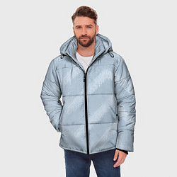 Куртка зимняя мужская Снежный узор, цвет: 3D-черный — фото 2