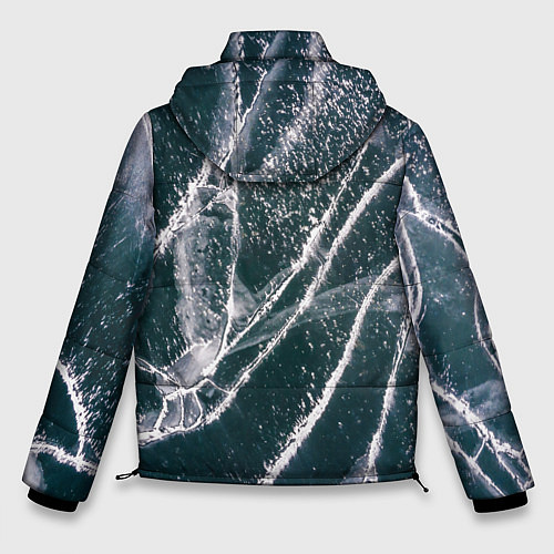 Мужская зимняя куртка Ледяные трещины на замерзшем море / 3D-Черный – фото 2