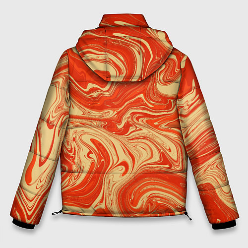 Мужская зимняя куртка Апельсиновый узор / 3D-Черный – фото 2