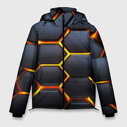 Куртка зимняя мужская Плиты брони, цвет: 3D-черный