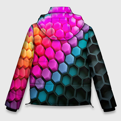 Мужская зимняя куртка Шейповые грани / 3D-Черный – фото 2