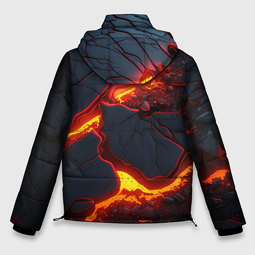 Мужская зимняя куртка Красивая неоновая лава / 3D-Черный – фото 2