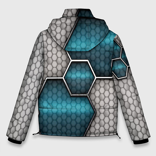 Мужская зимняя куртка Cyber texture abstraction / 3D-Черный – фото 2