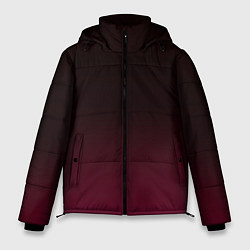 Куртка зимняя мужская Темно-малиновый градиент, цвет: 3D-черный