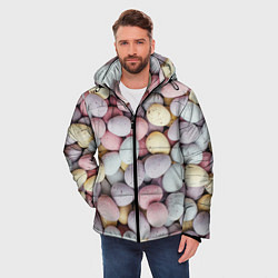 Куртка зимняя мужская Абстрактное множество чистых и светлых камней, цвет: 3D-светло-серый — фото 2