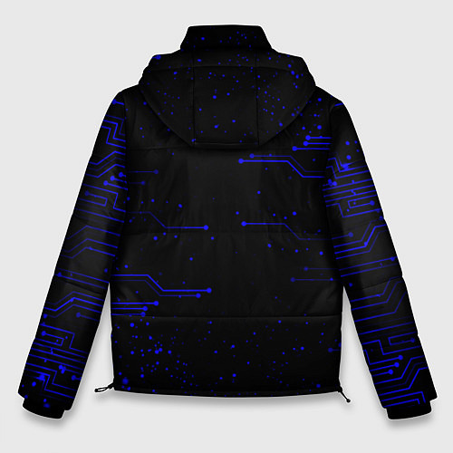 Мужская зимняя куртка Абстрактный цифровой фон / 3D-Черный – фото 2