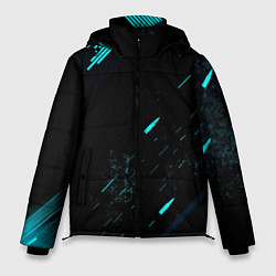 Куртка зимняя мужская Abstraction Line blue, цвет: 3D-черный