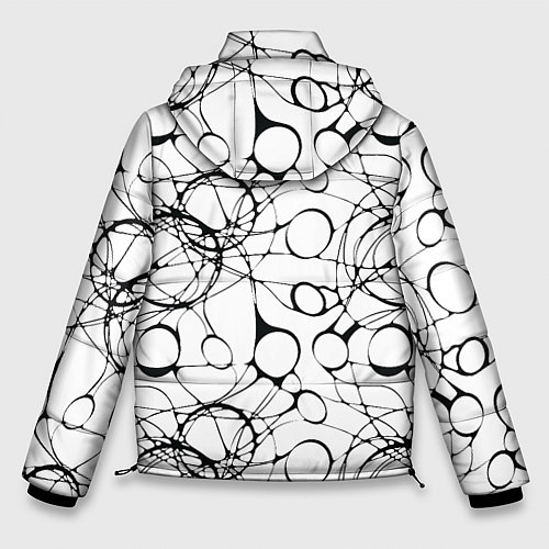 Мужская зимняя куртка Нейрографический узор / 3D-Черный – фото 2