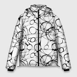 Куртка зимняя мужская Нейрографический узор, цвет: 3D-черный