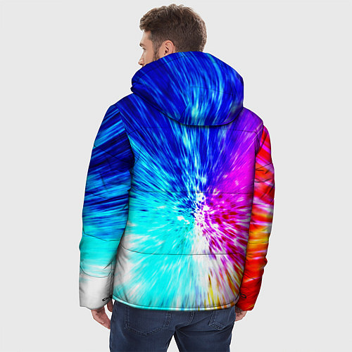 Мужская зимняя куртка Всплеск ярких красок / 3D-Светло-серый – фото 4