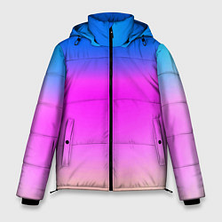 Куртка зимняя мужская Неоновые краски космоса, цвет: 3D-черный