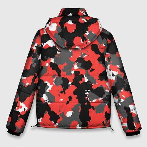 Мужская зимняя куртка Красно-черный камуфляж / 3D-Черный – фото 2