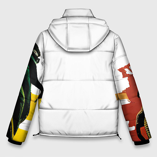 Мужская зимняя куртка Раста Лев в каске / 3D-Черный – фото 2