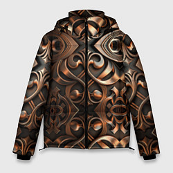Куртка зимняя мужская Золотой узор - паттерн, цвет: 3D-светло-серый
