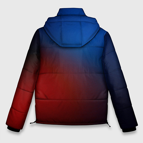 Мужская зимняя куртка Красно синий градиент / 3D-Черный – фото 2