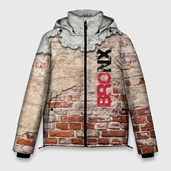 Куртка зимняя мужская Старая кирпичная стена - Бронкс, цвет: 3D-черный