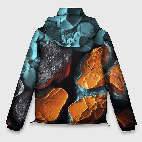 Мужская зимняя куртка Цветные камни / 3D-Черный – фото 2