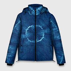 Куртка зимняя мужская Синий круг тай-дай, цвет: 3D-красный
