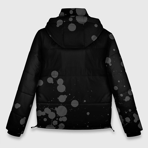 Мужская зимняя куртка Counter Strike glitch на темном фоне: надпись, сим / 3D-Черный – фото 2