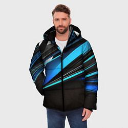 Куртка зимняя мужская Dark geometry, цвет: 3D-черный — фото 2
