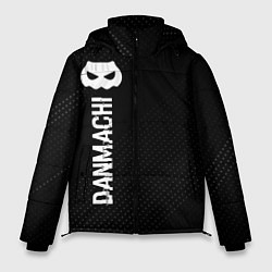 Куртка зимняя мужская DanMachi glitch на темном фоне: по-вертикали, цвет: 3D-черный