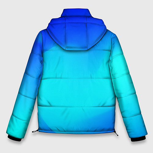 Мужская зимняя куртка Градиент синий / 3D-Черный – фото 2