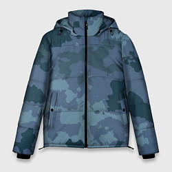 Куртка зимняя мужская Камуфляж синий, цвет: 3D-черный