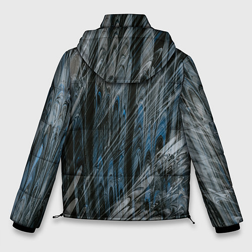 Мужская зимняя куртка Тёмные листы стёкол / 3D-Красный – фото 2