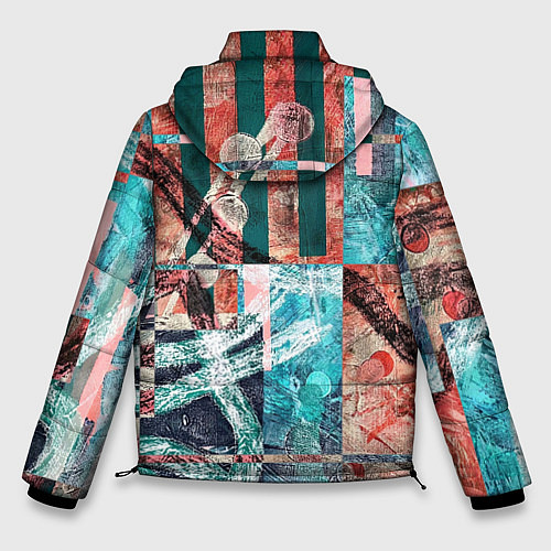 Мужская зимняя куртка Абстрактная геометрия Флорин / 3D-Черный – фото 2