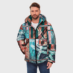 Куртка зимняя мужская Абстрактная геометрия Флорин, цвет: 3D-черный — фото 2