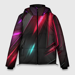 Куртка зимняя мужская Объемные неоновые детали, цвет: 3D-светло-серый