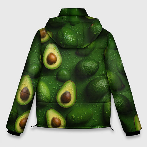 Мужская зимняя куртка Сочная текстура из авокадо / 3D-Черный – фото 2
