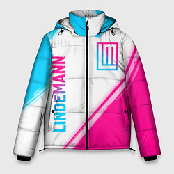 Мужская зимняя куртка Lindemann neon gradient style: надпись, символ