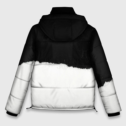 Мужская зимняя куртка Оторванный лист бумаги / 3D-Черный – фото 2