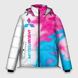 Мужская зимняя куртка Mitsubishi neon gradient style: по-вертикали