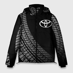 Куртка зимняя мужская Toyota tire tracks, цвет: 3D-черный