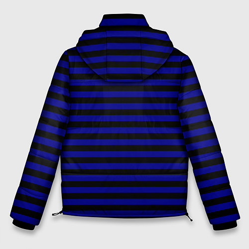 Мужская зимняя куртка Черно-синие полосы / 3D-Черный – фото 2