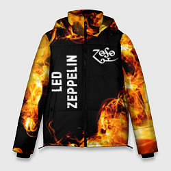 Мужская зимняя куртка Led Zeppelin и пылающий огонь