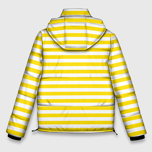 Мужская зимняя куртка Светло-желтые полосы / 3D-Черный – фото 2