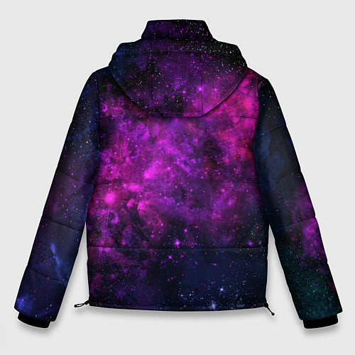 Мужская зимняя куртка Neon pink nebula / 3D-Черный – фото 2