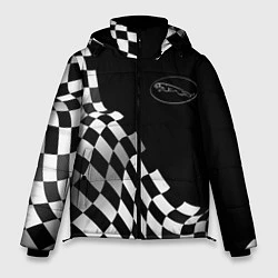 Куртка зимняя мужская Jaguar racing flag, цвет: 3D-черный