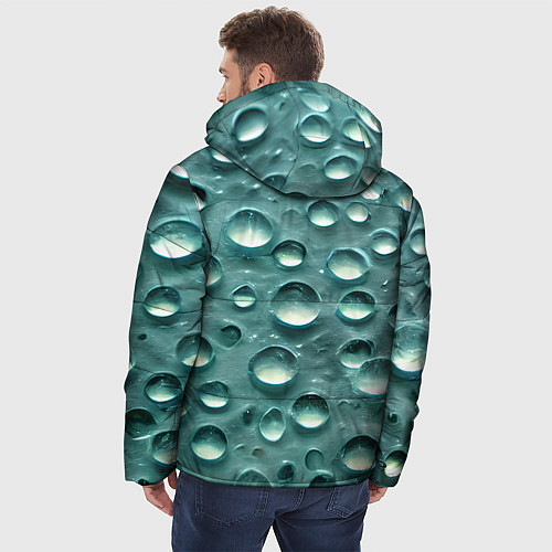 Мужская зимняя куртка Кристальные капли / 3D-Светло-серый – фото 4