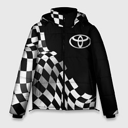 Куртка зимняя мужская Toyota racing flag, цвет: 3D-черный